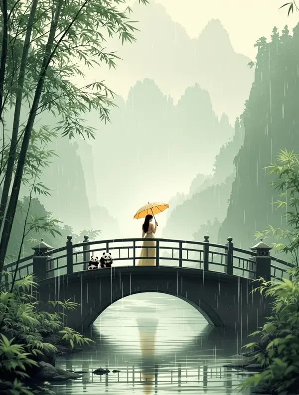 《江南烟雨》动漫封面海报